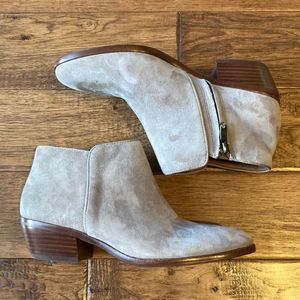 SAM Edelman Petty Bootie Ankle Boot in Taupe Suede Size 6 New NWOB